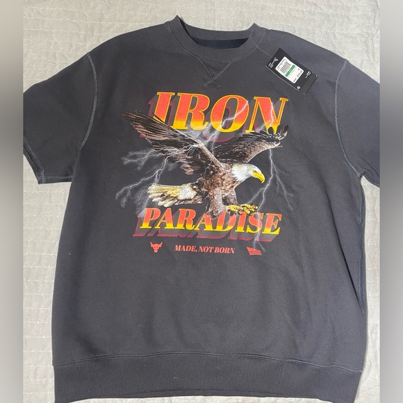 Under Armour “Iron Paradise” Graphic Short Sleeve Sweatshirt - Picture 2 of 8